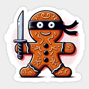 Ninja Bread Man Sticker